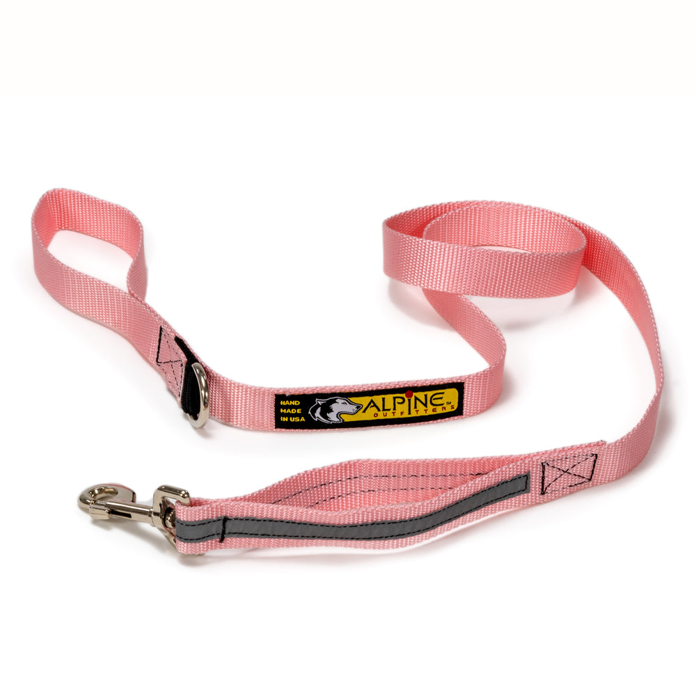 Alpine Outfitters 5' Walking Dog Leash w/Traffic Handle, Reflective Band & Accessory Ring