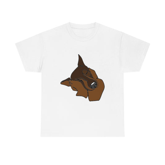 Printify Doberman in Hands Unisex Cotton Tee
