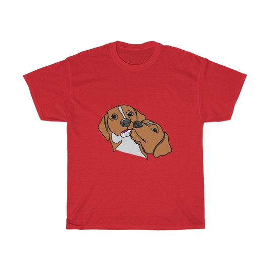 Two Beagles Unisex Cotton Tee