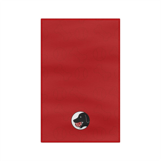 Give the Dog a Ball Red Balls and Bones Towel