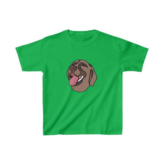 Printify Brown Labrador Kids Unisex Cotton Tee