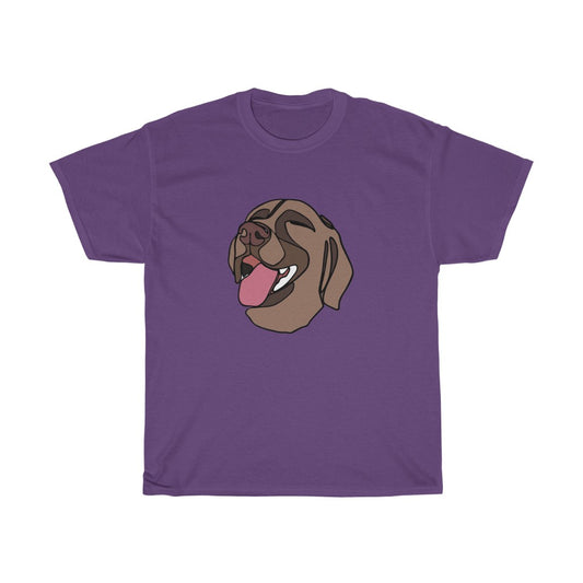 Printify Brown Labrador Unisex Cotton Tee